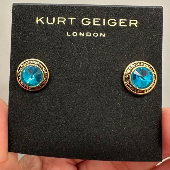 NWOT Be Kind Round Stud Earrings by Kurt Geiger London - Picture 4 of 8